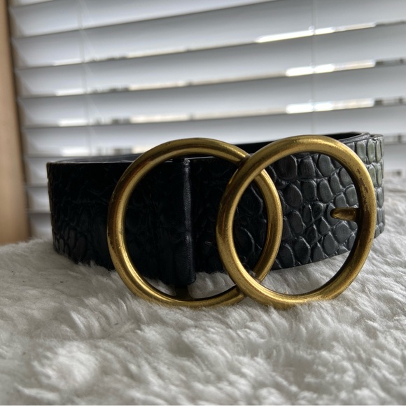 Auxiliary double ring croc embossed belt 2XS - Picture 3 of 3